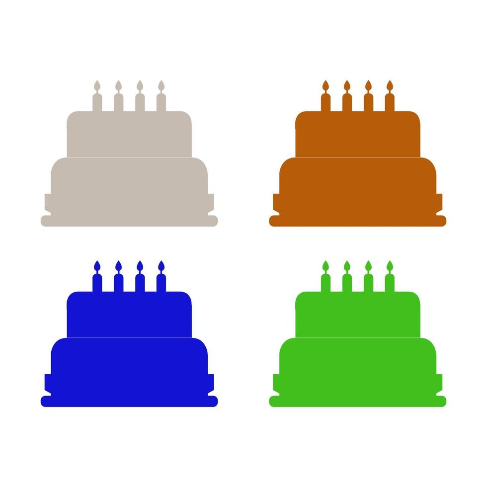 Cake illustrated on a white background vector
