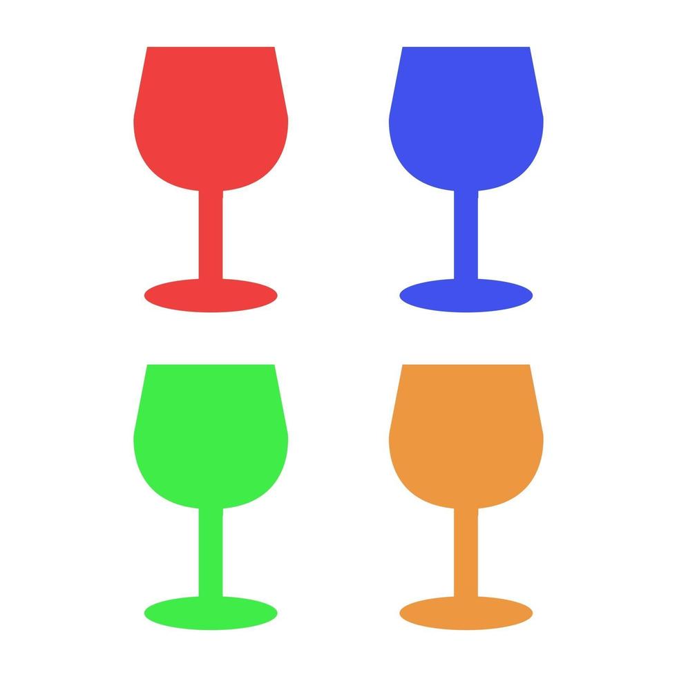 Wine glass illustrated on a white background vector