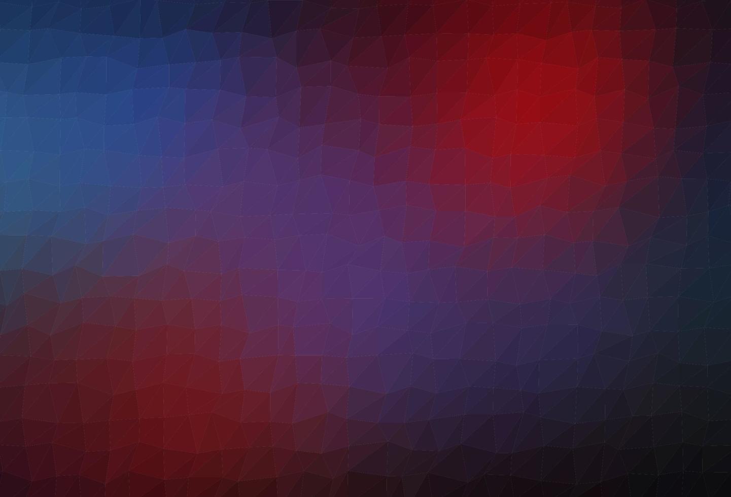 Dark Blue, Red vector polygon abstract background.