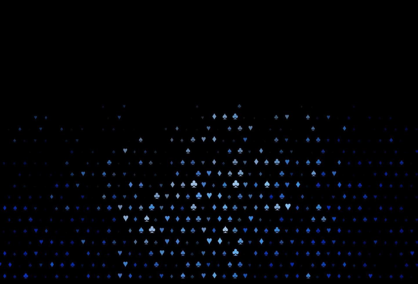 Dark blue vector pattern with symbol of cards.