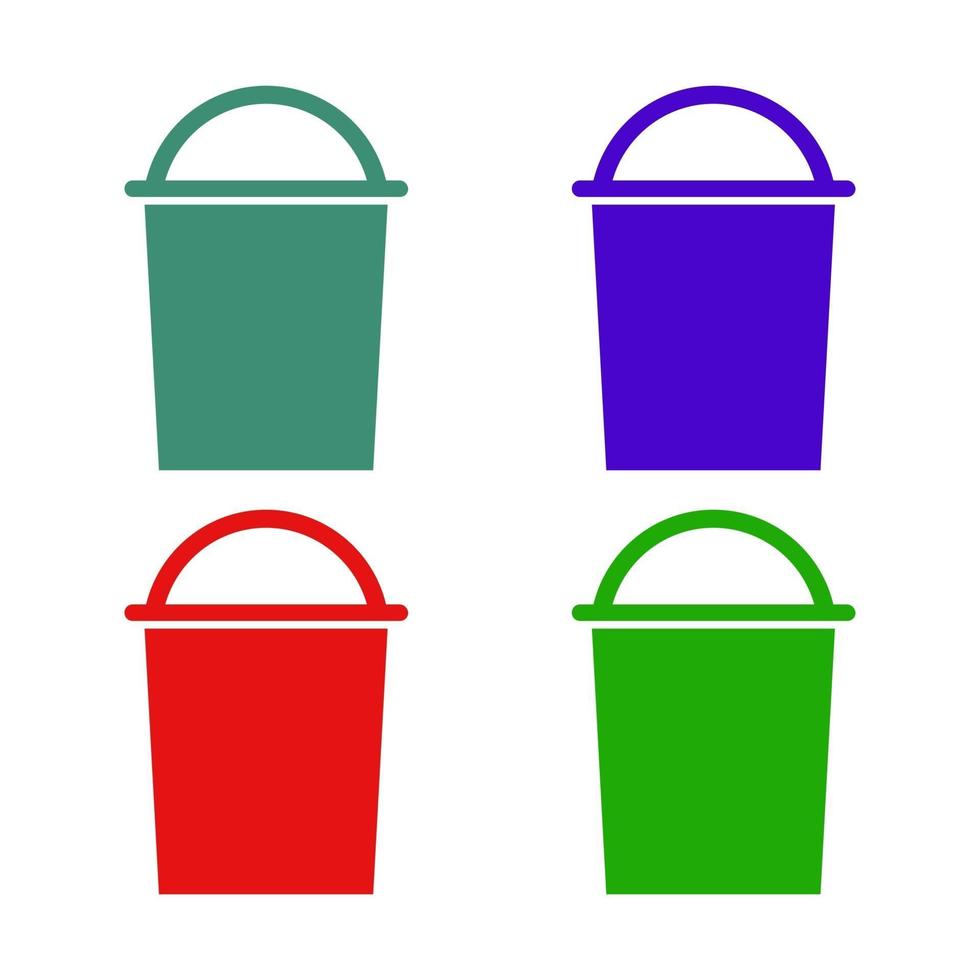 Bucket illustrated on a white background vector