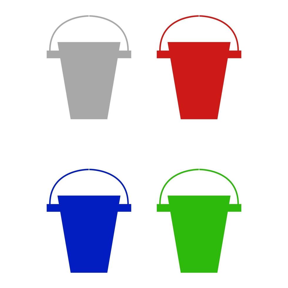 Bucket illustrated on a white background vector