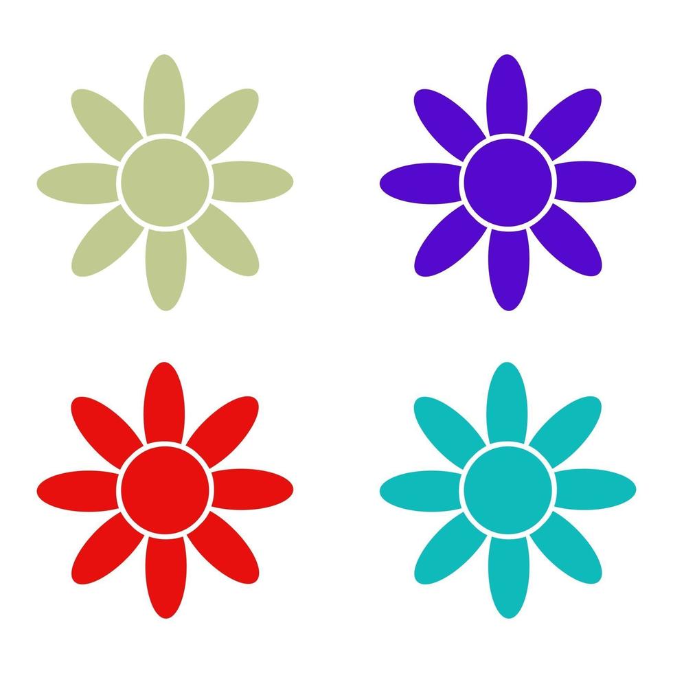 Illustrated flower on white background vector