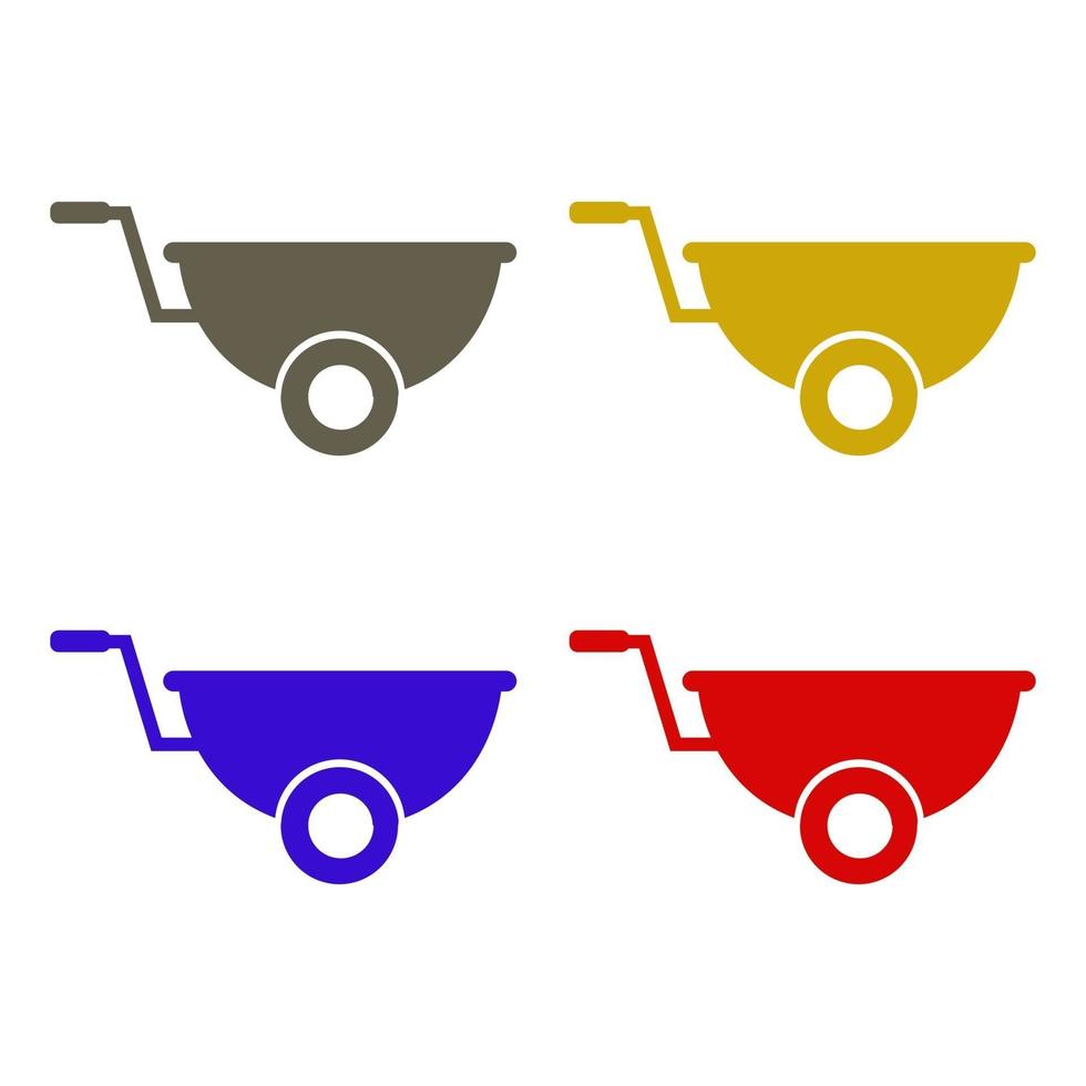 Wheelbarrow illustrated on a white background vector