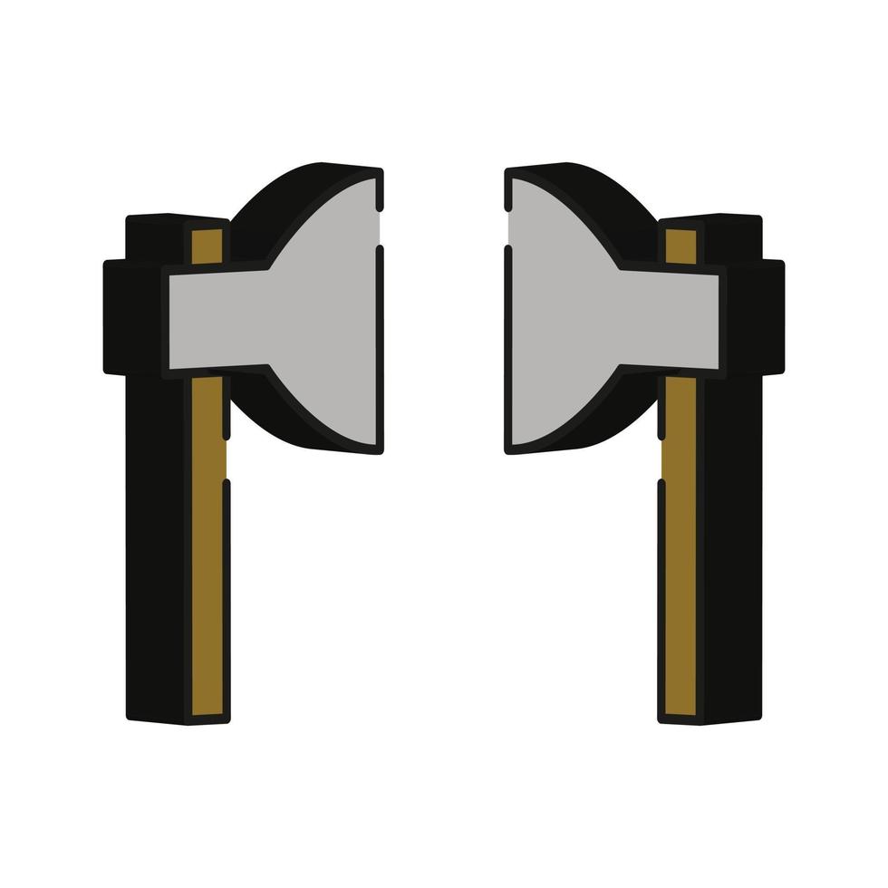 Ax illustrated on a white background vector