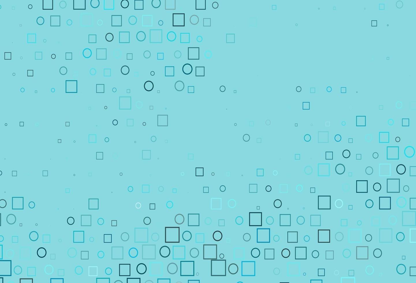 cubierta de vector azul claro con círculos, cubos.