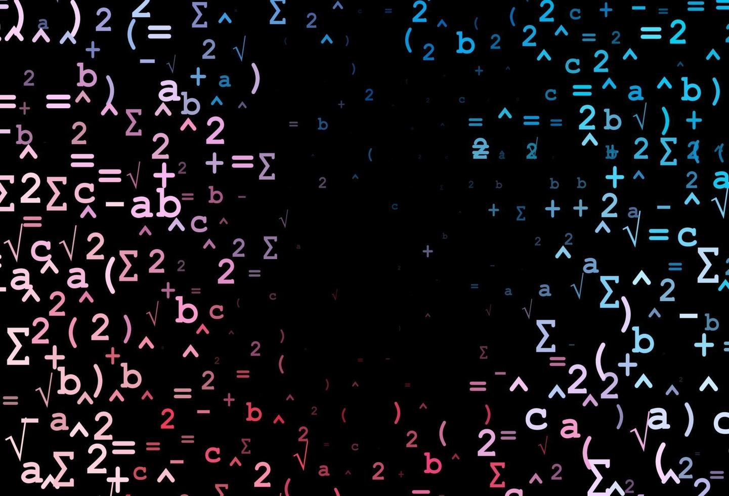 Dark Blue, Red vector background with Digit symbols.