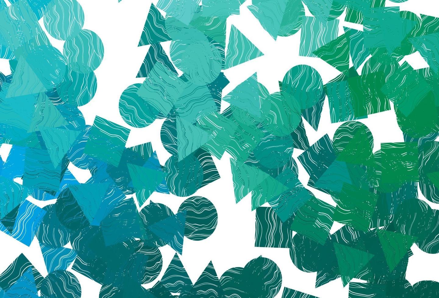 textura de vector azul claro, verde en estilo poli con círculos, cubos.