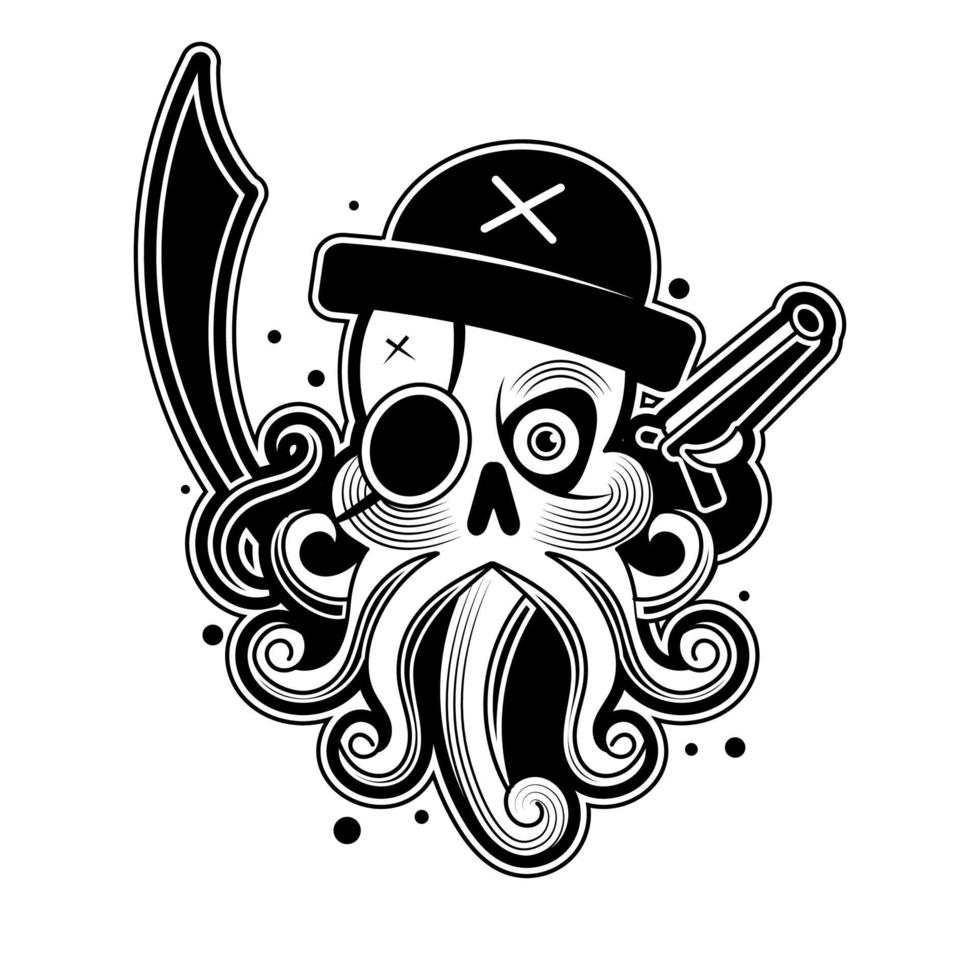 Hand drawn Octopus like vector