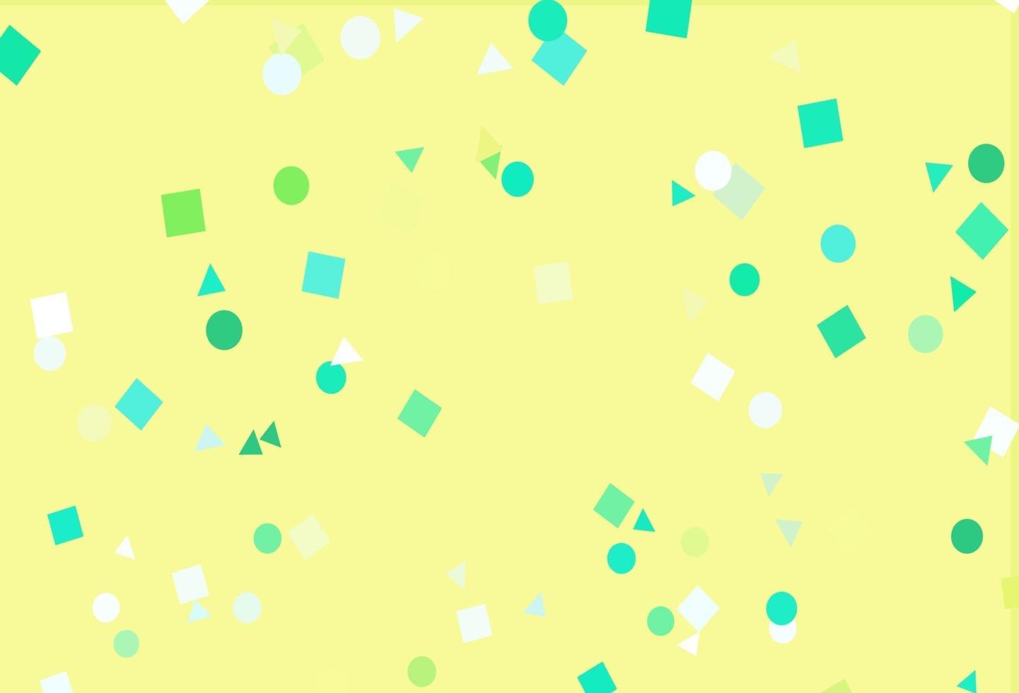 Light Blue, Yellow vector template with crystals, circles, squares.