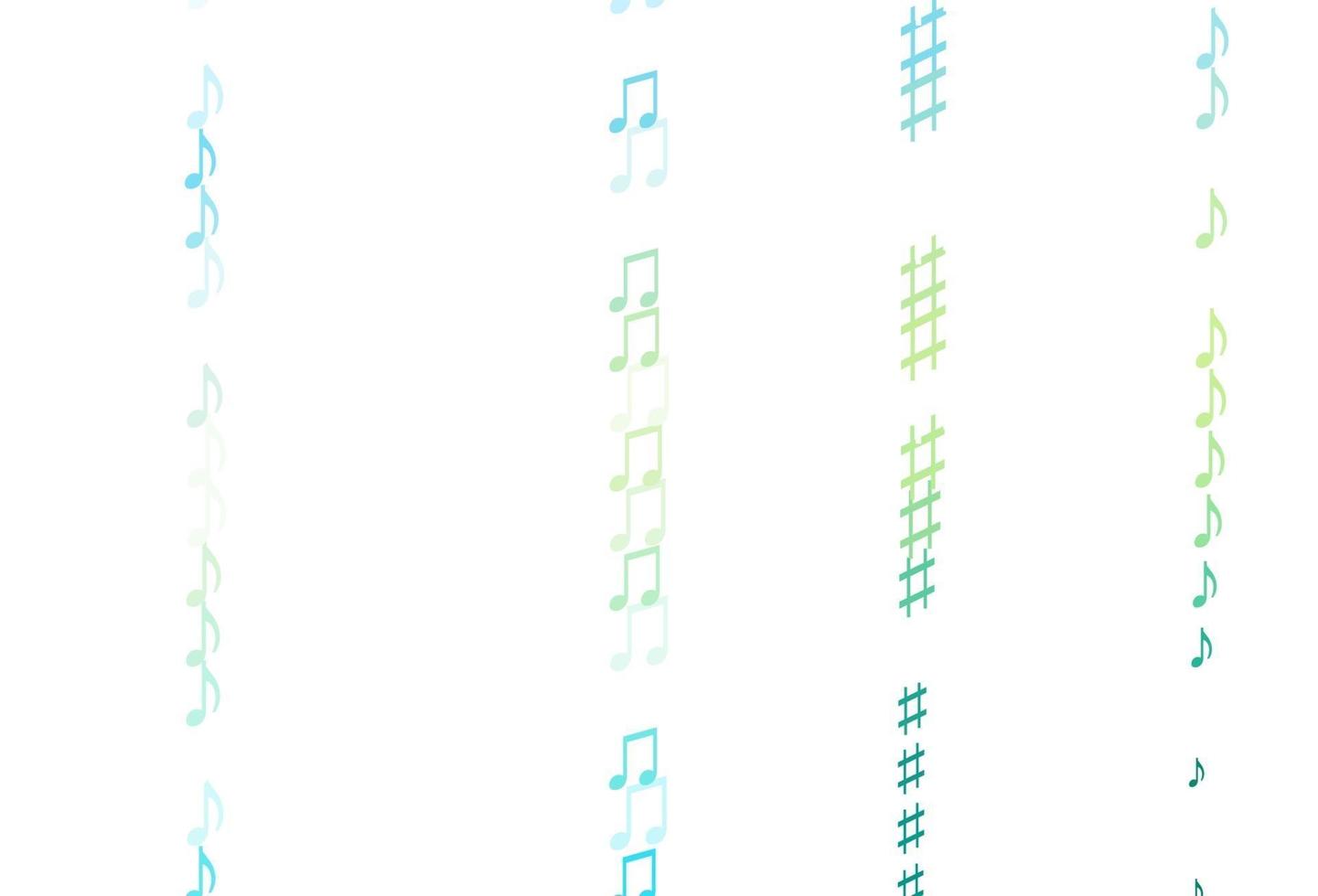 Light Blue, Yellow vector pattern with music elements.