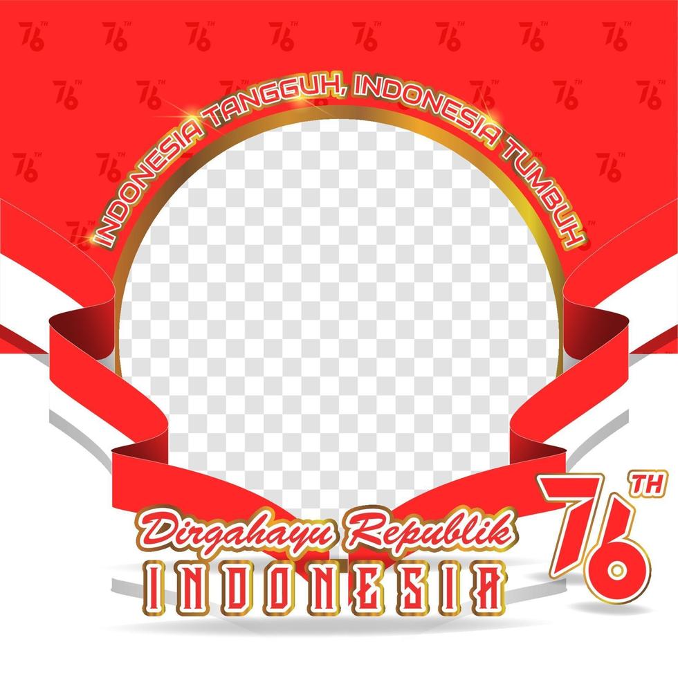 special twibbon for indonesian independence day vector