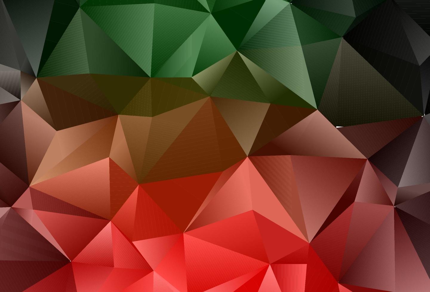 vector verde oscuro, rojo brillante fondo triangular.