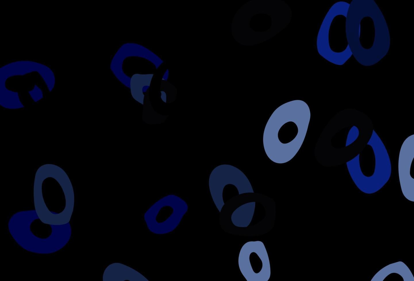 Fondo de vector azul oscuro con burbujas.