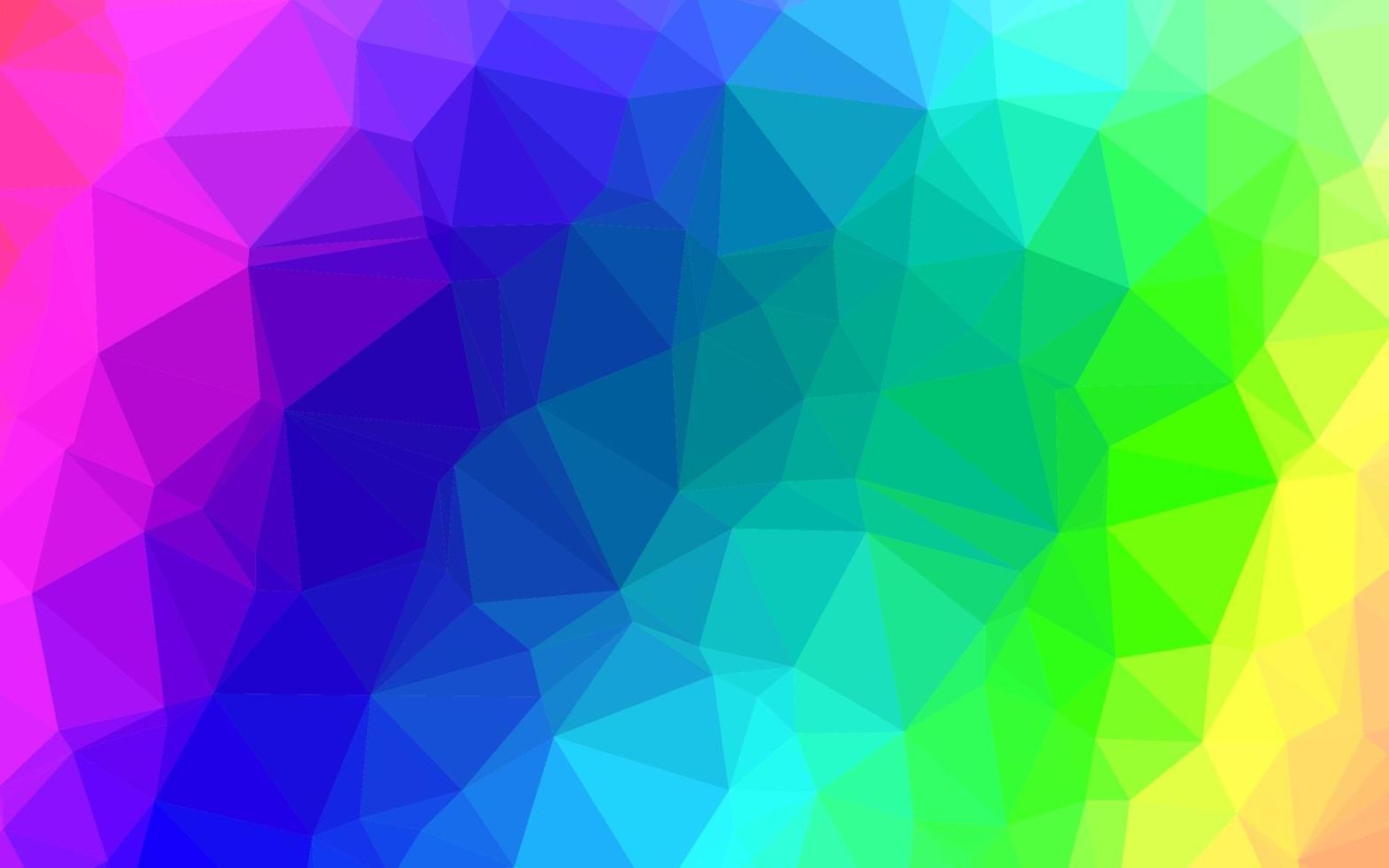 Light Multicolor, Rainbow vector shining triangular background.