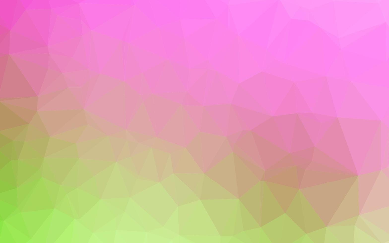 diseño poligonal abstracto vector rosa claro, verde.