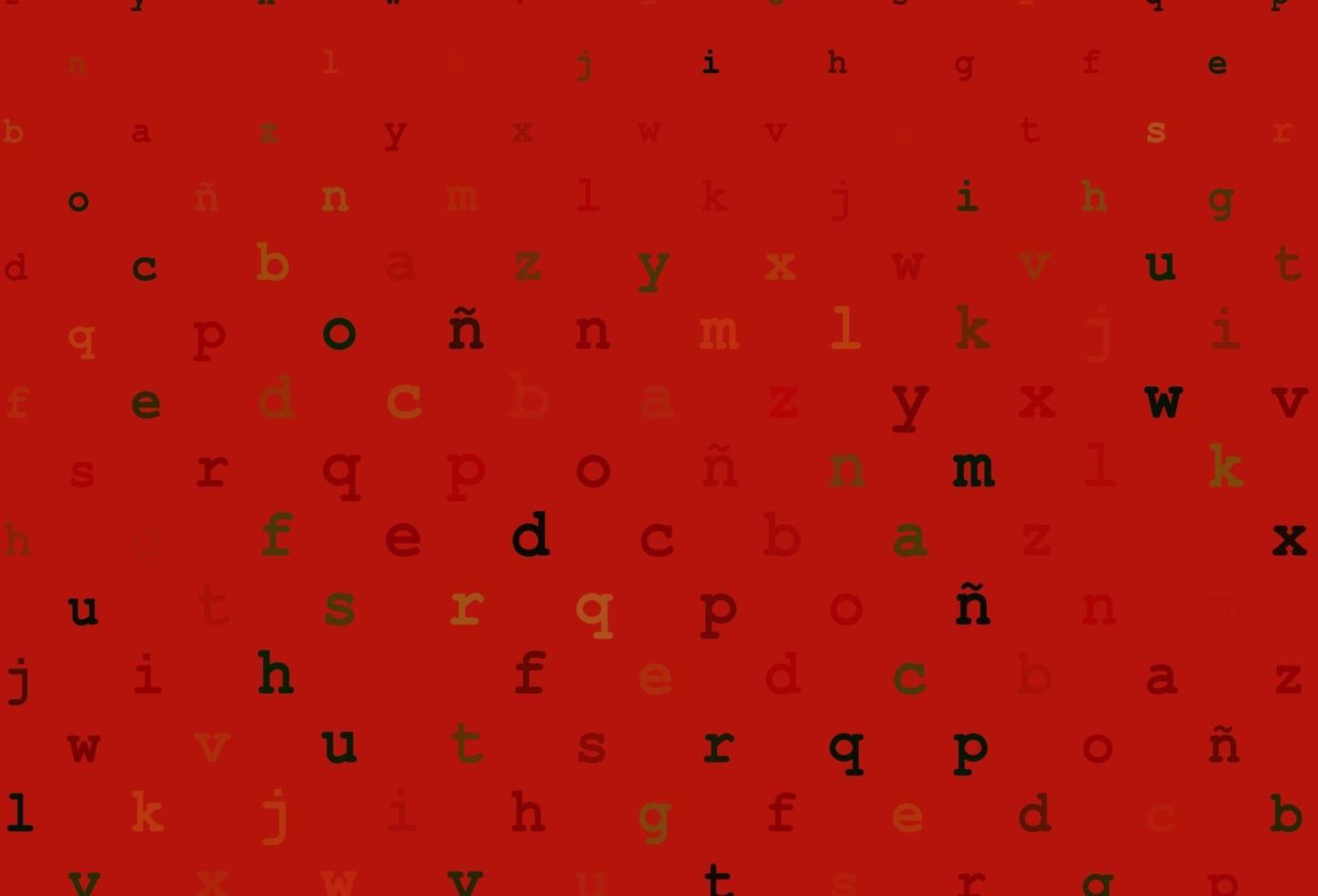 plantilla de vector verde claro, rojo con letras aisladas.