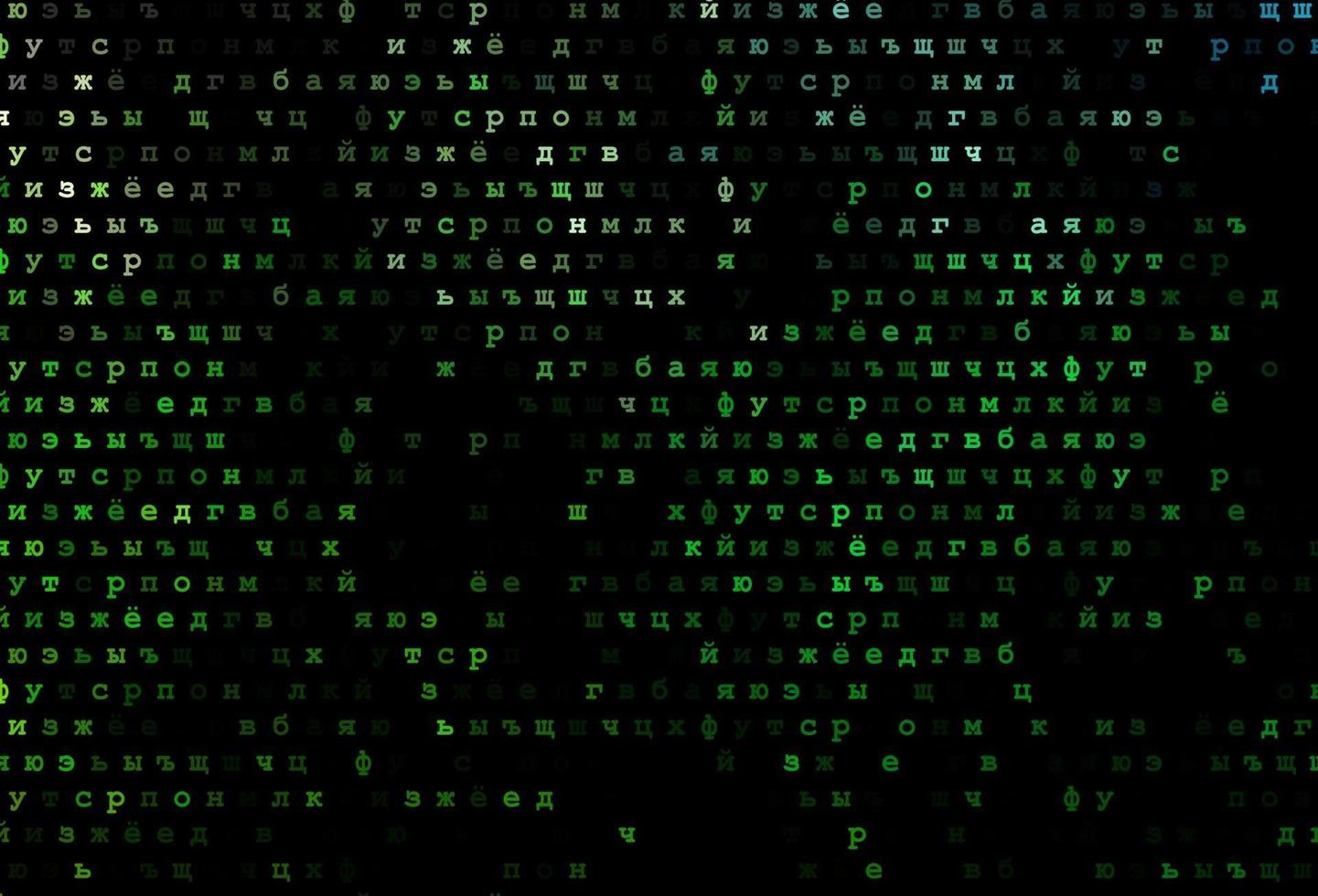 Dark green vector pattern with ABC symbols.