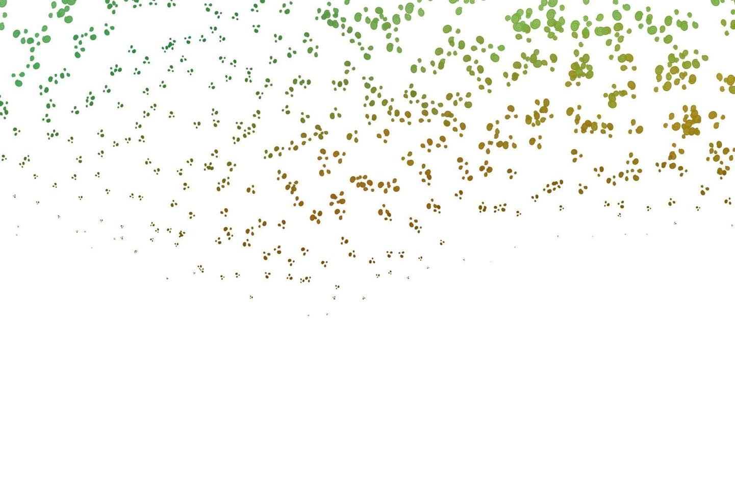 Light Green, Yellow vector pattern with bubble shapes.