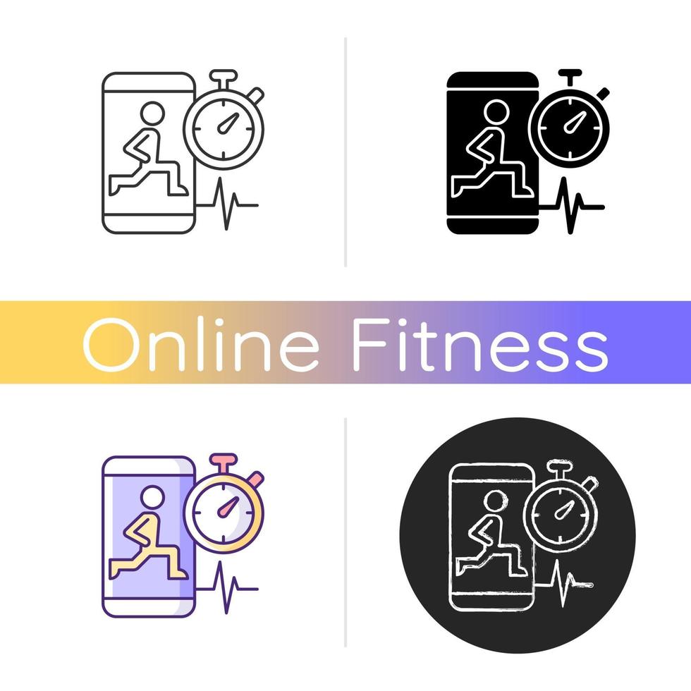 High intensity and intervals workout icon. vector