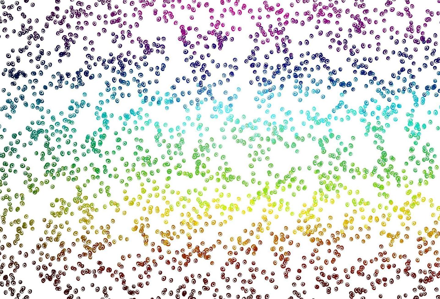 Fondo de vector de arco iris multicolor claro con burbujas.