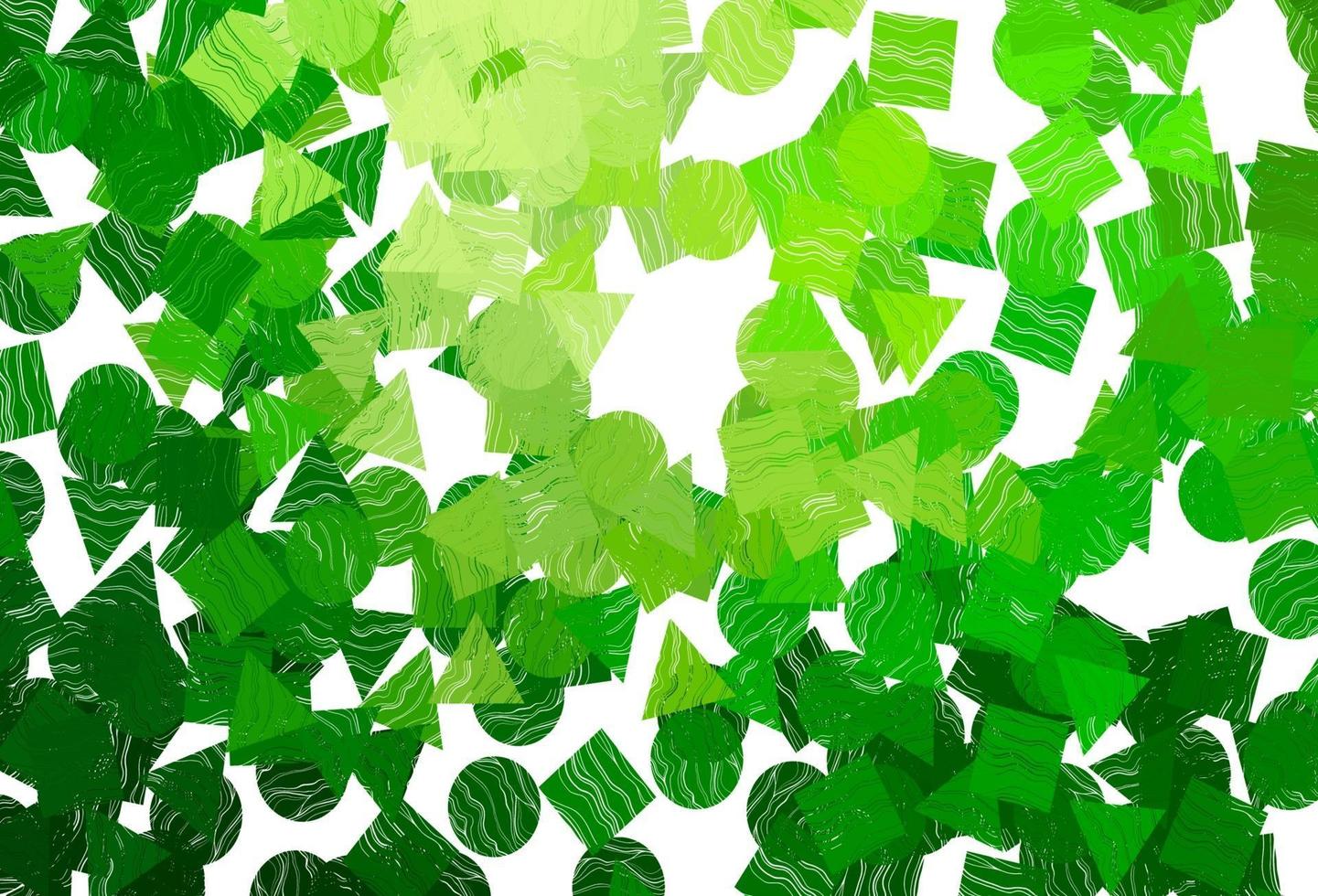 Dark  green, yellow vector pattern in polygonal style with circles.
