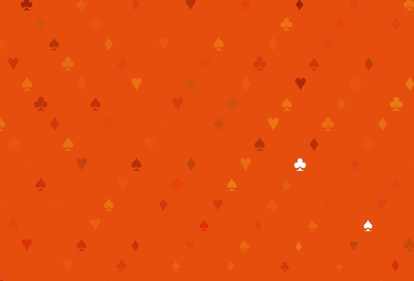 Light Orange vector texture with playing cards.