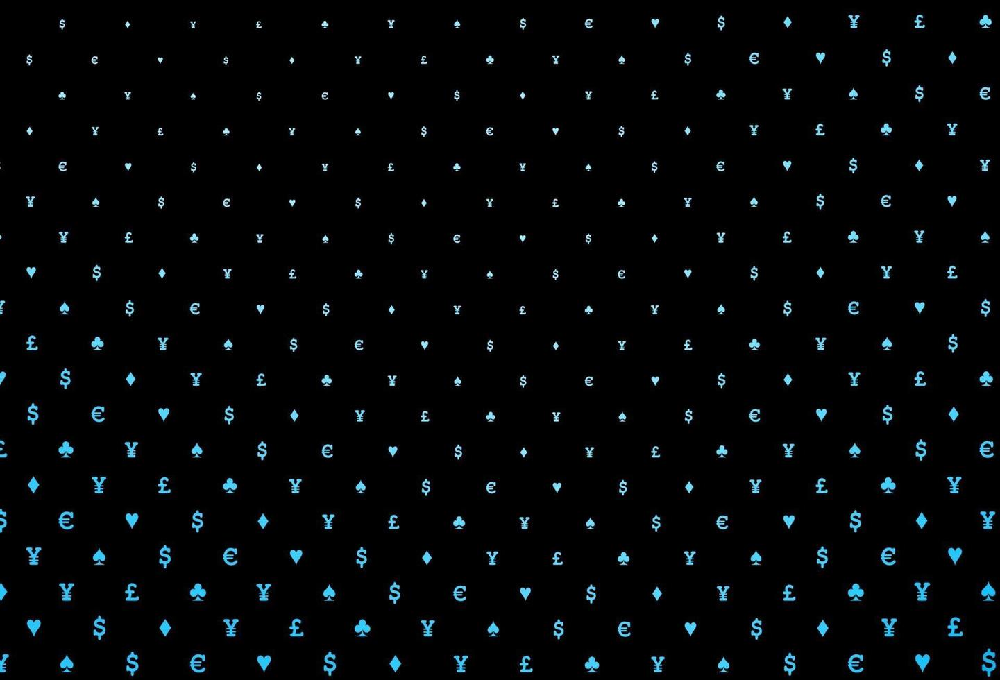 patrón de vector azul oscuro con símbolo de tarjetas.