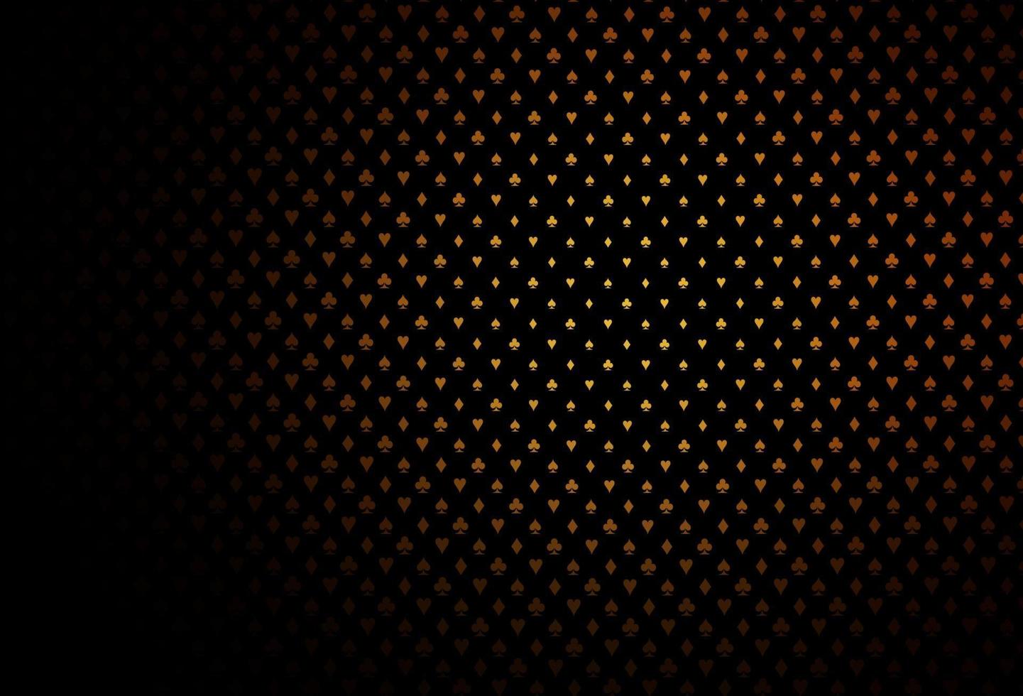 Dark orange vector pattern with symbol of cards.