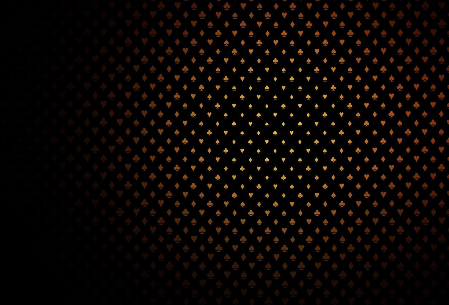 Dark orange vector pattern with symbol of cards.