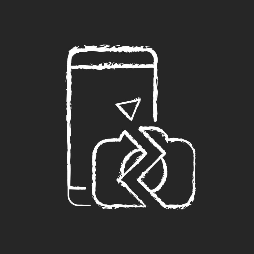 Camera not working chalk white icon on dark background 3233572 Vector