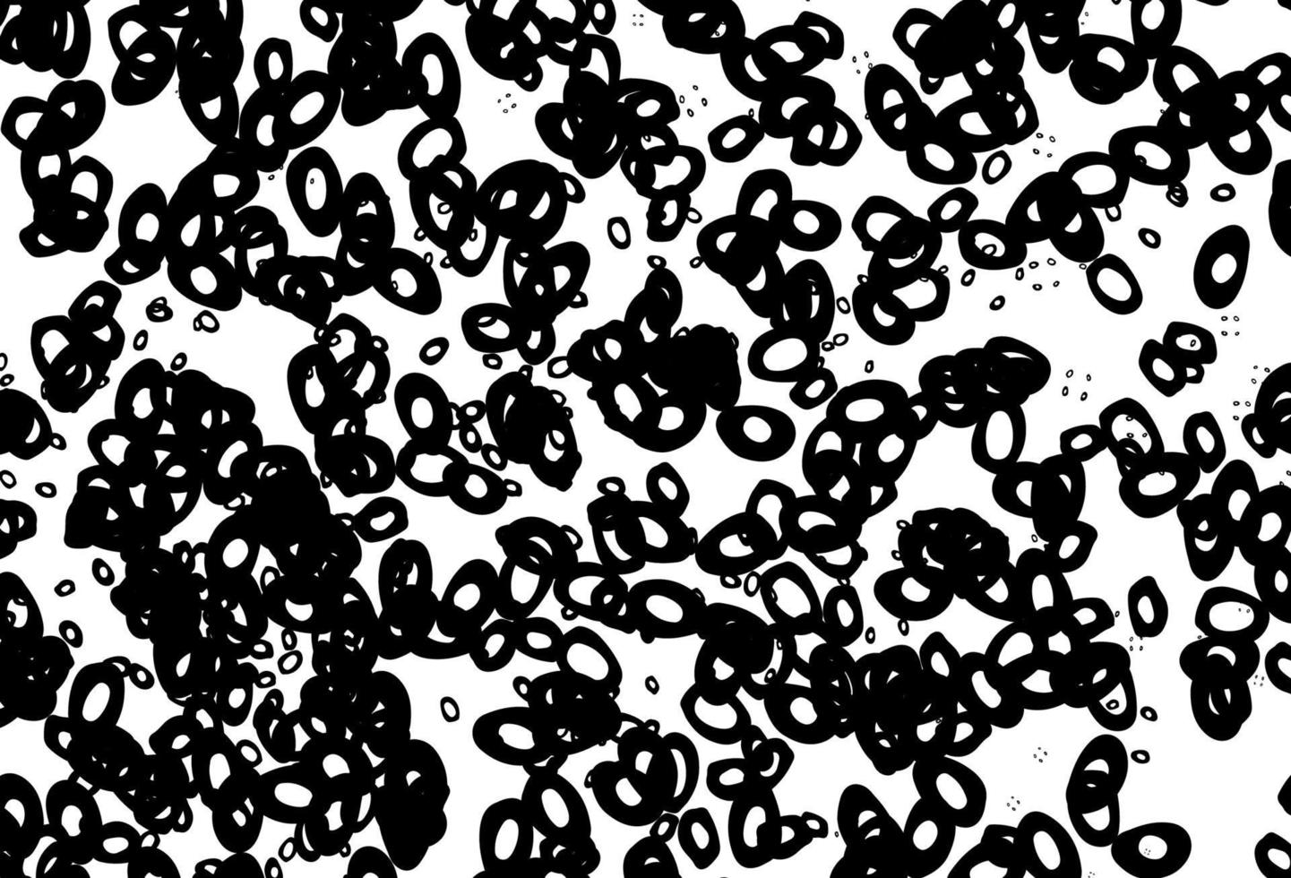 Black and white vector pattern with spheres.