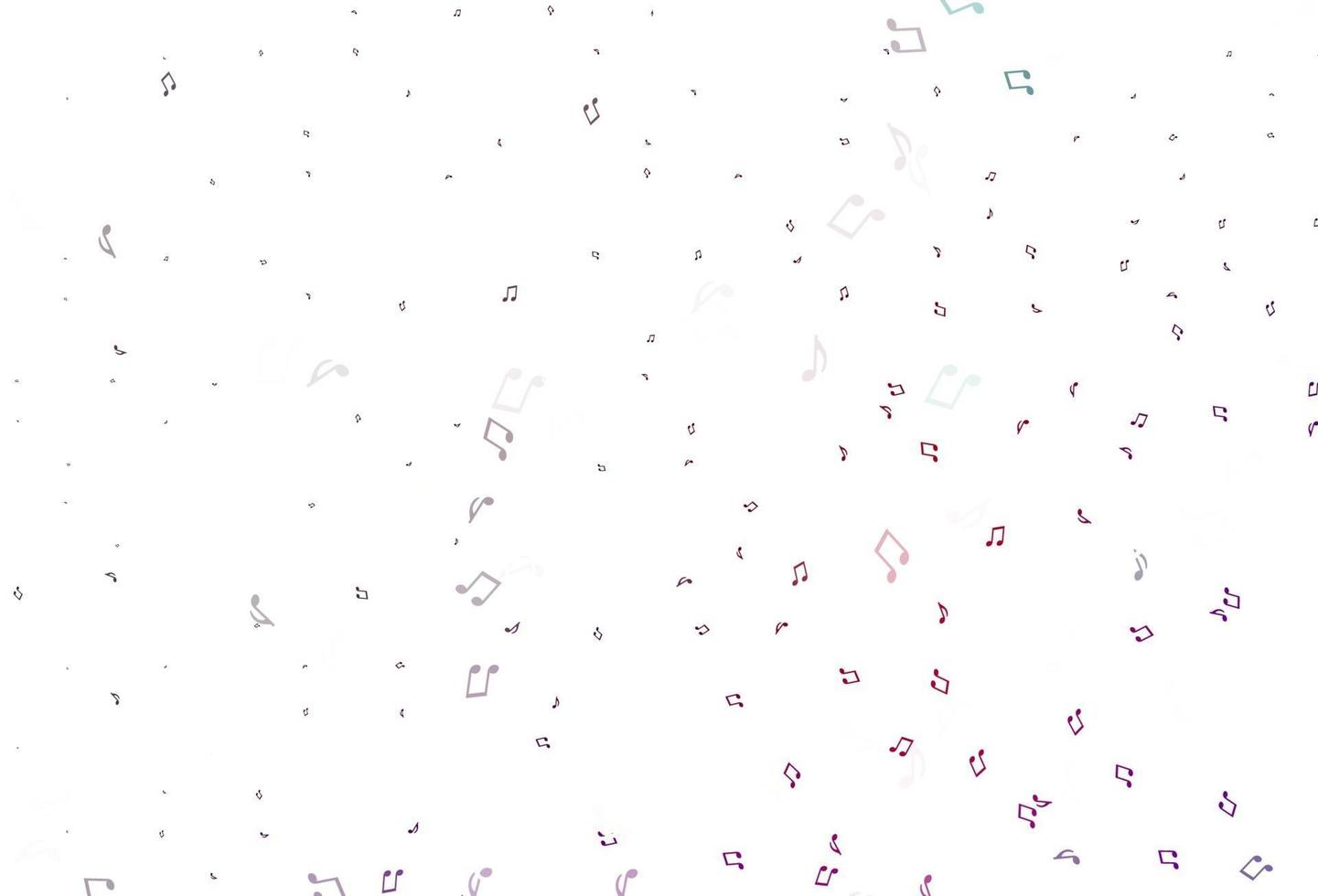 telón de fondo de vector de color púrpura claro con notas musicales.