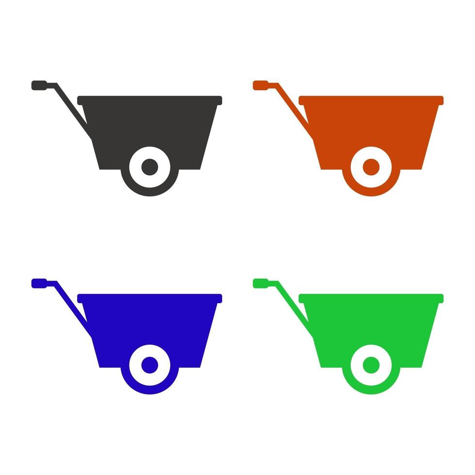 Wheelbarrow illustrated on a white background vector