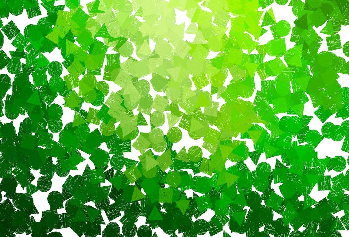 Light  green, yellow vector template with crystals, circles, squares.