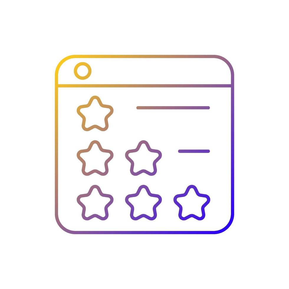 Consumer review networks gradient linear vector icon