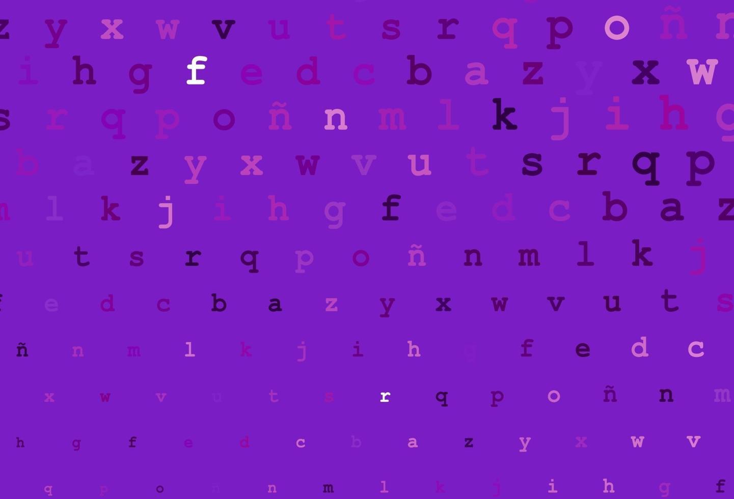 Light purple vector template with isolated letters.