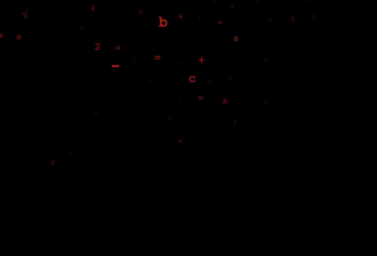 Fondo de vector rojo oscuro con símbolos de dígitos.