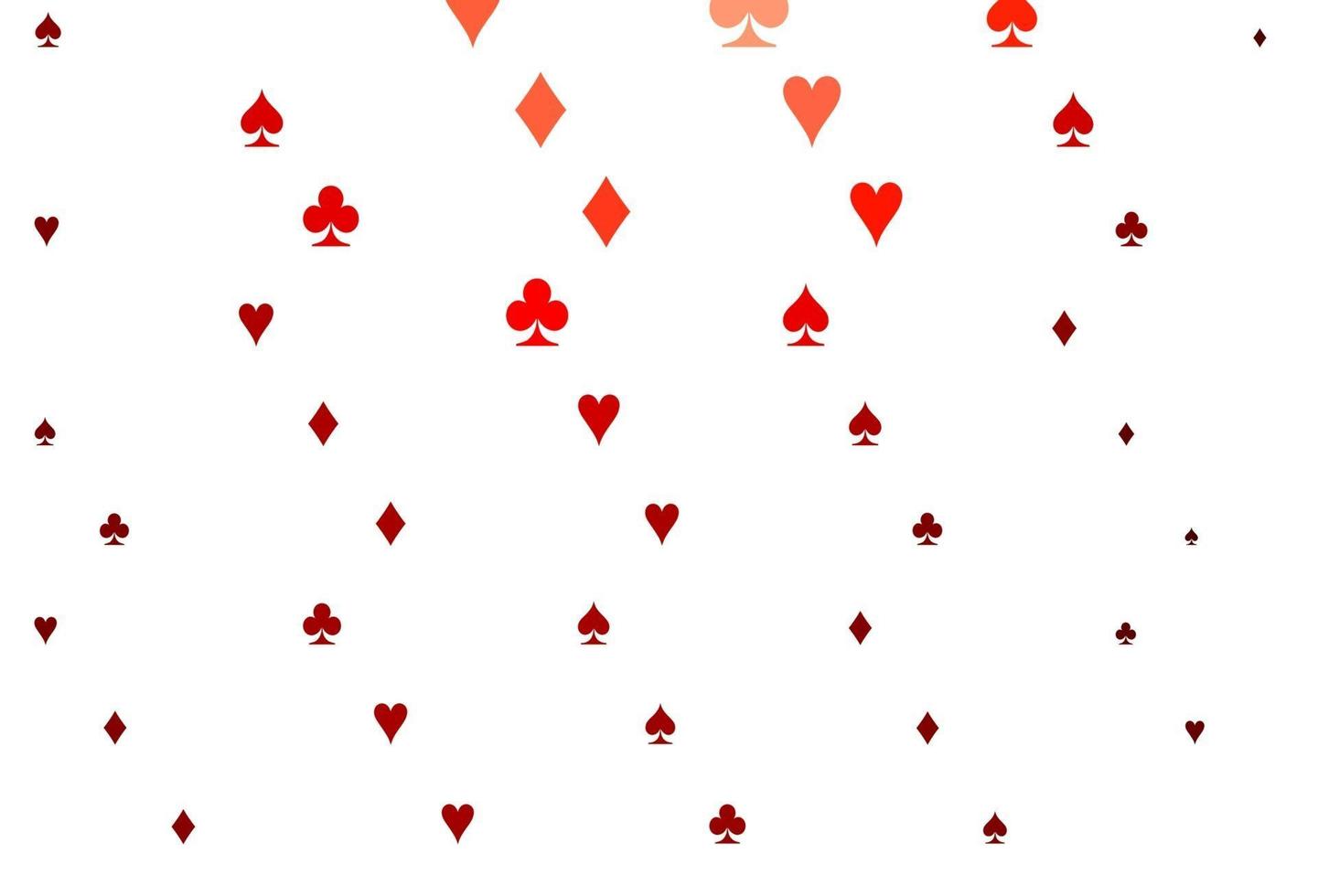 Light Red vector texture with playing cards.