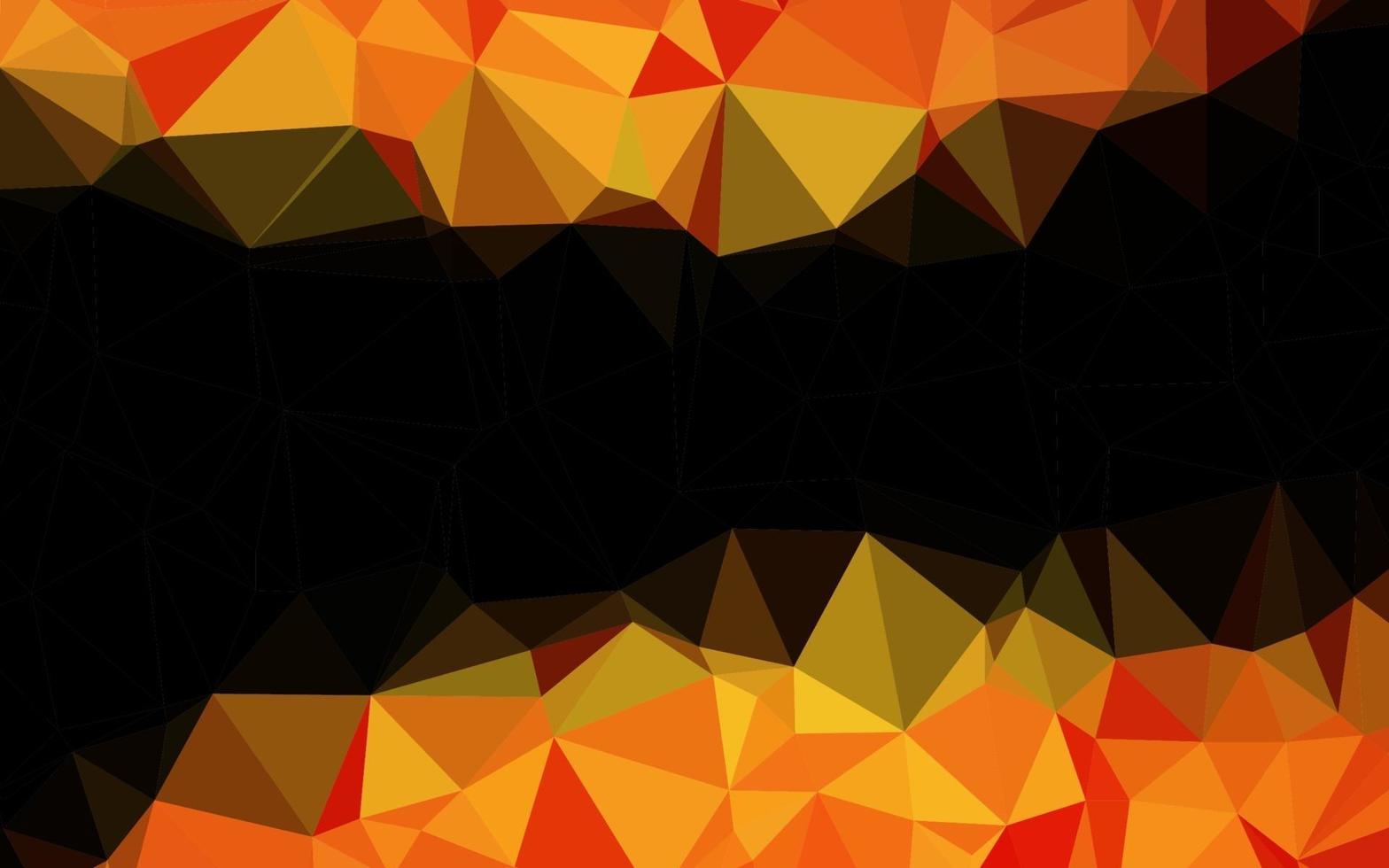 Light Orange vector shining triangular background.