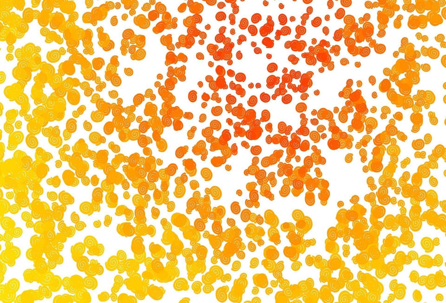 Light Yellow, Orange vector background with bent lines.