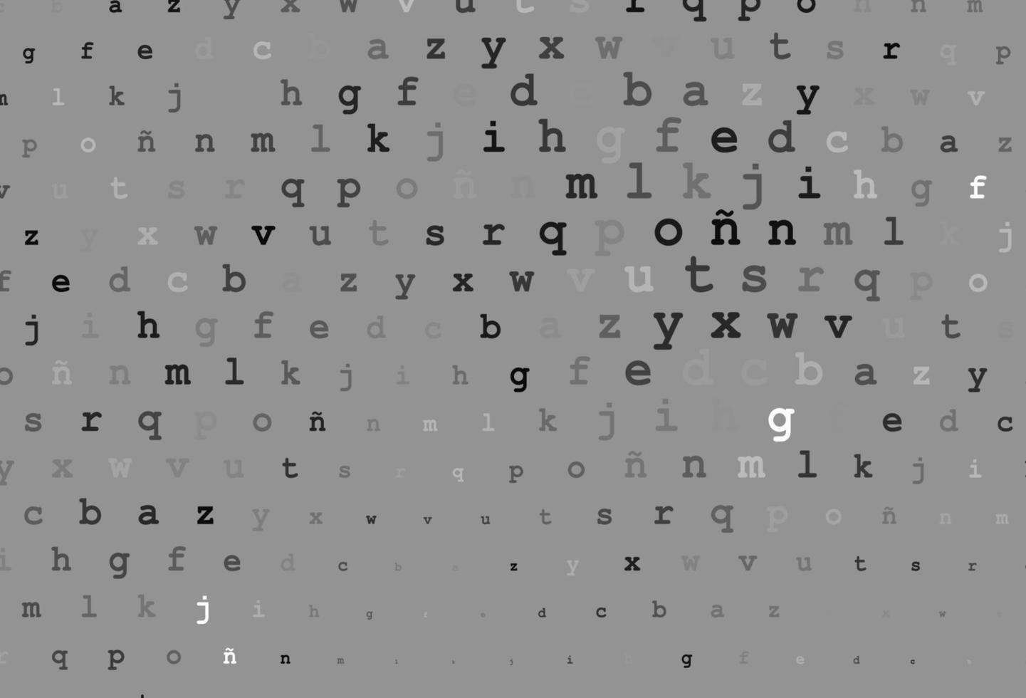 Light silver, gray vector template with isolated letters.