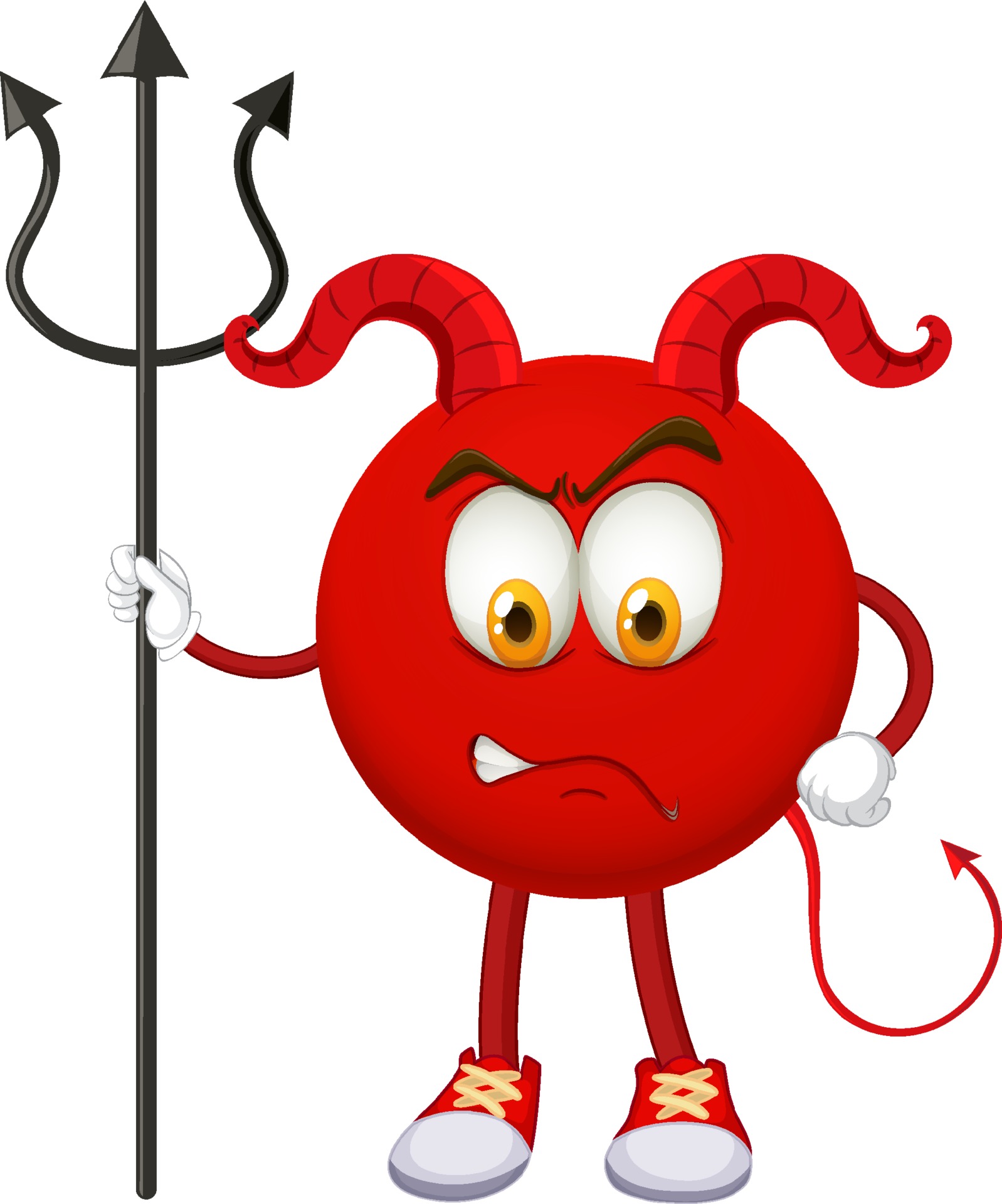A red devil cartoon character with facial expression 3234163 Vector Art