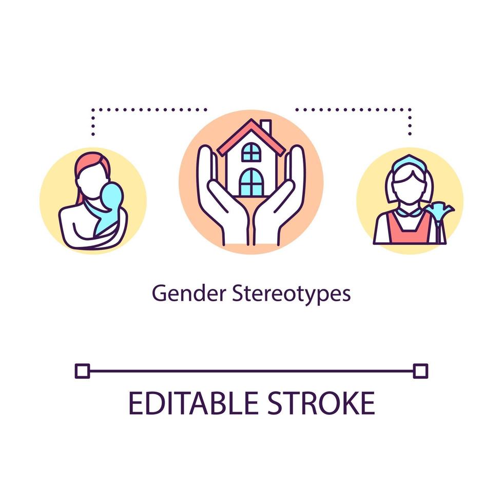 Gender stereotypes concept icon vector