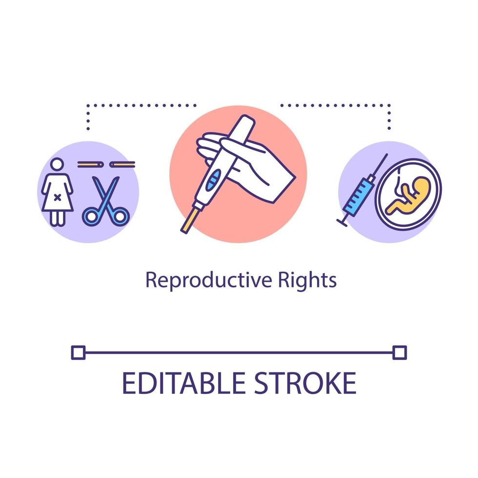 Reproductive rights concept icon vector