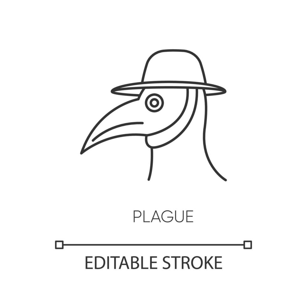 Plague pixel perfect linear icon vector