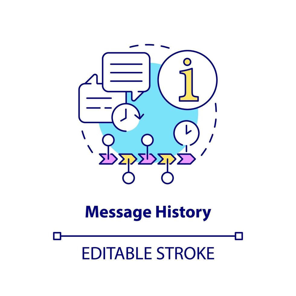 Message history concept icon vector