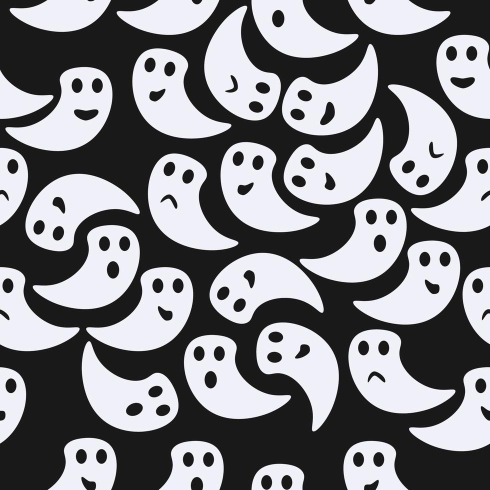 fantasma, plano de fondo, vector, lindo, seamless, patrón vector