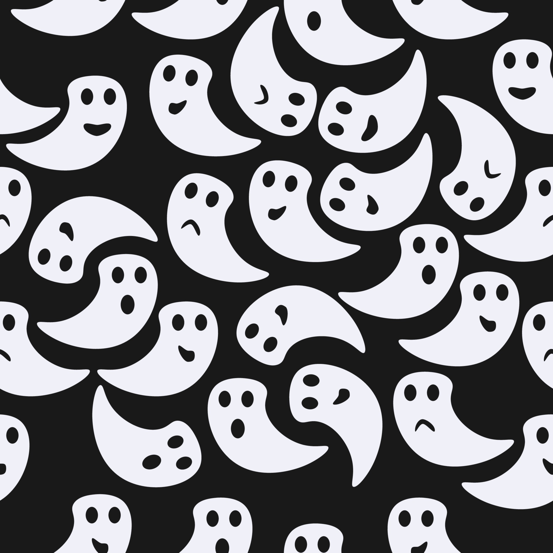 Ghost background vector cute seamless pattern 3235073 Vector Art at ...