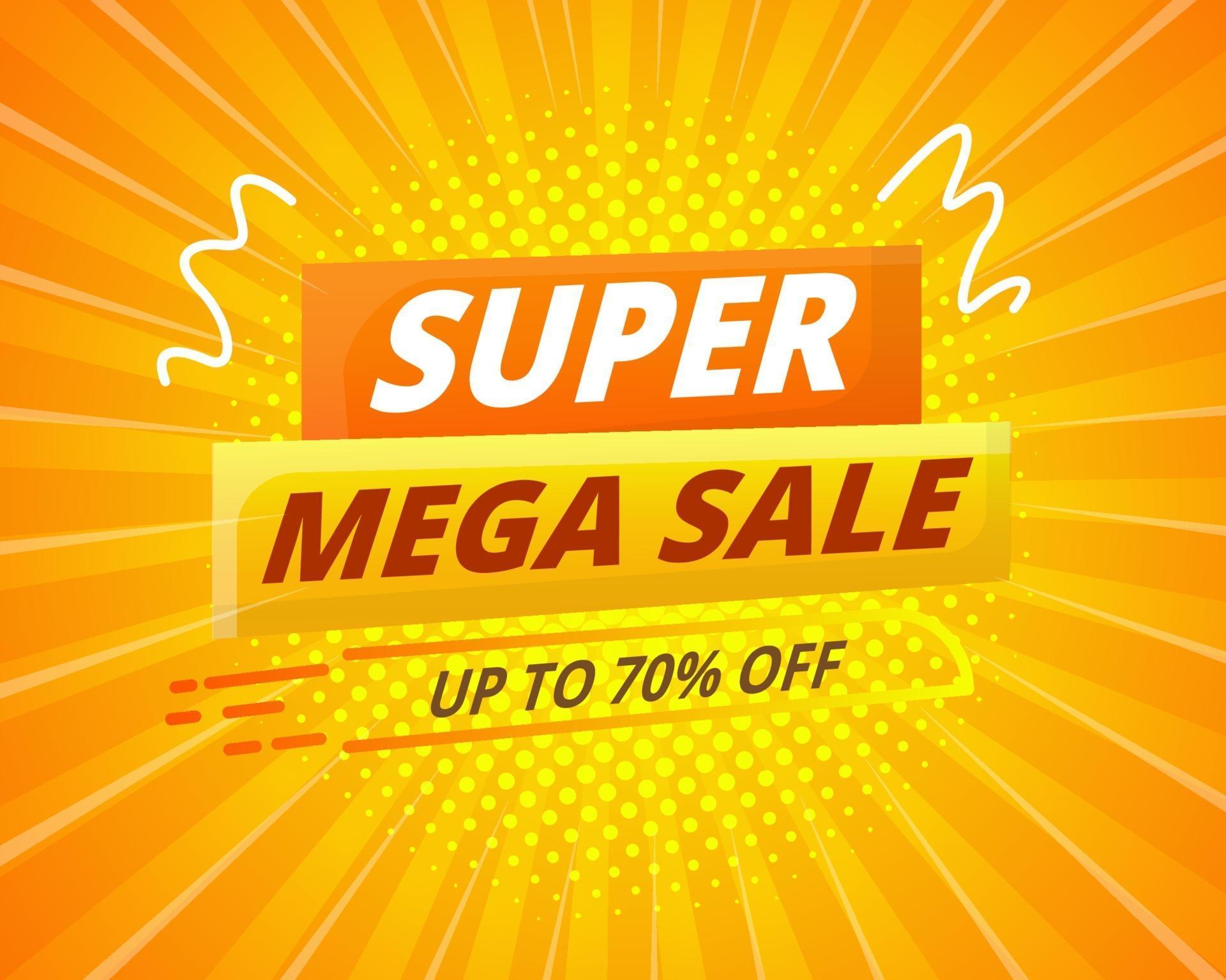 Super Mega Sale Banner 3235097 Vector Art at Vecteezy